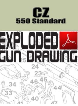 CZ 550 Standard Bolt-Action Rifle Exploded Gun Drawing Download