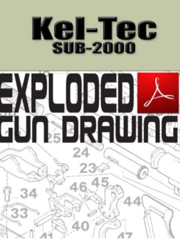 Kel-Tec SUB-2000 Autoloading Rifle Exploded Gun Drawing Download