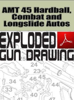 AMT 45 Hardball, Combat and Longslide Autos Exploded Gun Drawing Download