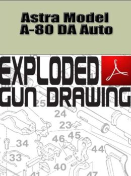 Astra Model A-80 DA Auto Exploded Gun Drawing Download
