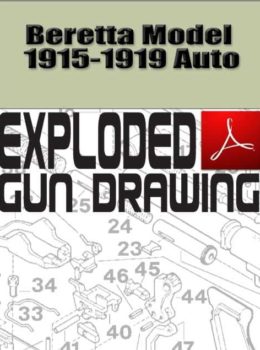 Beretta Model 1915-1919 Auto Exploded Gun Drawing Download