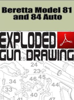 Beretta Model 81 and 84 Auto Exploded Gun Drawing Download
