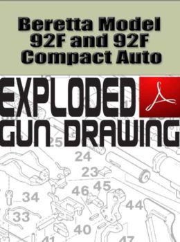 Beretta Model 92F and 92F Compact Auto Exploded Gun Drawing Download