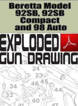 Beretta Model 92SB, 92SB Compact and 98 Auto Exploded Gun Drawing Download