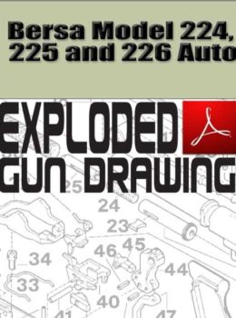 Bersa Model 224, 225 and 226 Auto Exploded Gun Drawing Download