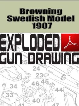 Browning Swedish Model 1907 Exploded Gun Drawing Download