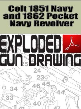 Colt 1851 Navy and 1862 Pocket Navy Revolver Exploded Gun Drawing Download