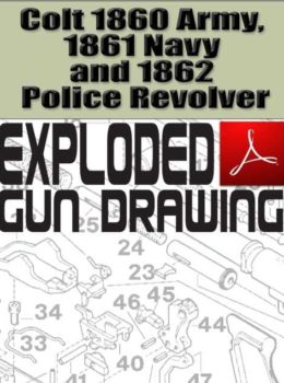Colt 1860 Army, 1861 Navy and 1862 Police Revolver Exploded Gun Drawing Download