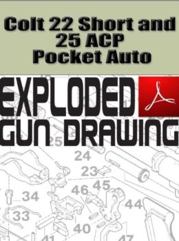 Colt 22 Short and 25 ACP Pocket Auto Exploded Gun Drawing Download