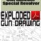 Colt Buntline Special Revolver Exploded Gun Drawing Download