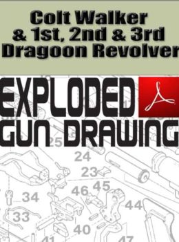 Colt Walker and 1st, 2nd and 3rd Dragoon Revolver Exploded Gun Drawing Download