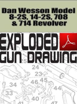 Dan Wesson Model 8-2S, 14-2S, 708 and 714 Revolver Exploded Gun Drawing Download