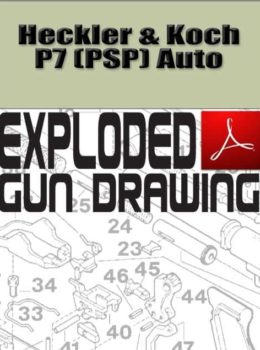 Heckler & Koch P7 (PSP) Auto Exploded Gun Drawing Download