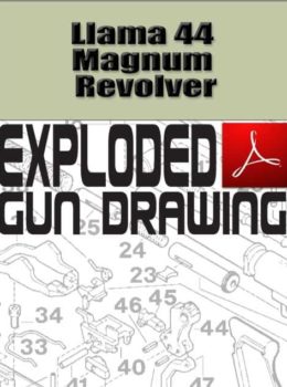 Llama 44 Magnum Revolver Exploded Gun Drawing Download