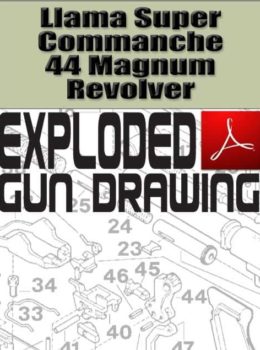 Llama Super Commanche 44 Magnum Revolver Exploded Gun Drawing Download