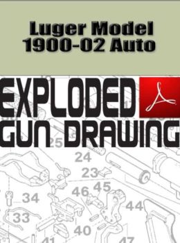 Luger Model 1900-02 Auto Exploded Gun Drawing Download