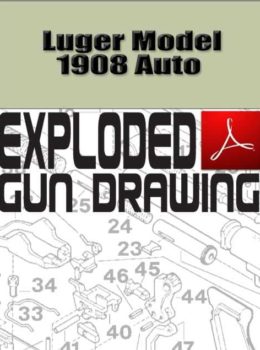 Luger Model 1908 Auto Exploded Gun Drawing Download