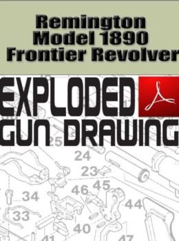 Remington Model 1890 Frontier Revolver Exploded Gun Drawing Download