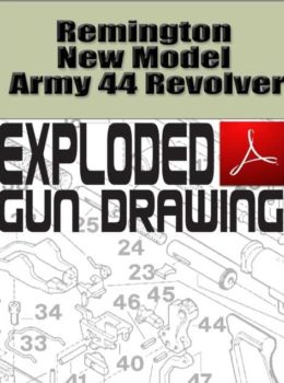 Remington New Model Army 44 Revolver Exploded Gun Drawing Download
