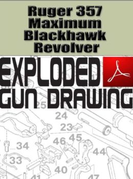Ruger 357 Maximum Blackhawk Revolver  Exploded Gun Drawing Download