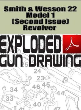 Smith & Wesson 22 Model 1 (Second Issue) Revolver Exploded Gun Drawing Download