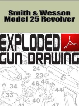 Smith & Wesson Model 25 Revolver Exploded Gun Drawing Download