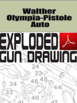 Walther Olympia-Pistole Auto Exploded Gun Drawing Download