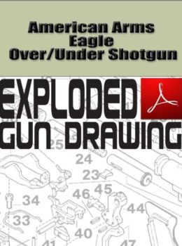 American Arms Eagle Over-Under Shotgun Exploded Gun Drawing Download