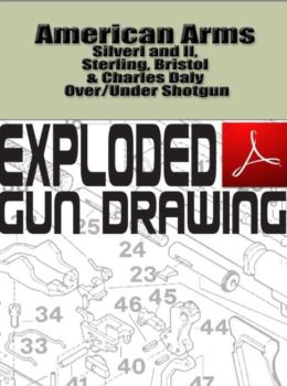 American Arms Silver I and II, Sterling, Bristol and Charles Daly Over-Under Shotgun Exploded Gun Drawing Download