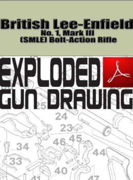 British Lee-Enfield No. 1, Mark III (SMLE) Bolt-Action Rifle Exploded Gun Drawing Download
