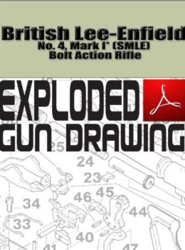 British Lee-Enfield No. 4, Mark I* (SMLE) Bolt Action Rifle Exploded Gun Drawing Download