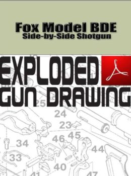 Fox Model BDE Side-by-Side Shotgun Exploded Gun Drawing Download