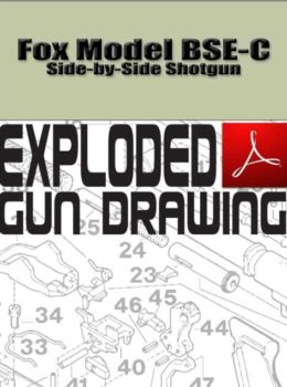 Fox Model BSE-C Side-by-Side Shotgun Exploded Gun Drawing Download