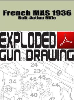 French MAS 1936 Bolt-Action Rifle Exploded Gun Drawing Download