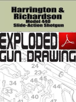 Harrington & Richardson Model 440 Slide-Action Shotgun Exploded Gun Drawing Download