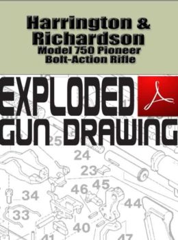 Harrington & Richardson Model 750 Pioneer Bolt-Action Rifle Exploded Gun Drawing Download