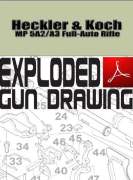 Heckler & Koch MP 5A2-A3 Full-Auto Rifle Exploded Gun Drawing Download