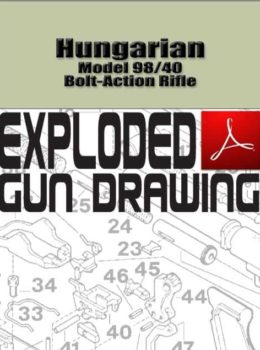 Hungarian Model 98-40 Bolt-Action Rifle Exploded Gun Drawing Download