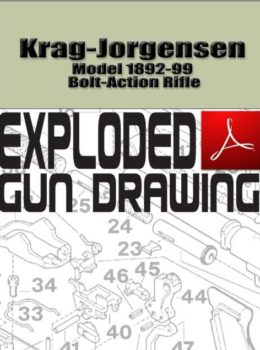 Krag-Jorgensen Model 1892-99 Bolt-Action Rifle Exploded Gun Drawing Download