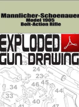 Mannlicher-Schoenauer Model 1905 Bolt-Action Rifle Exploded Gun Drawing Download