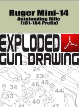 Ruger Mini-14 Autoloading Rifle (181-184 Prefix) Exploded Gun Drawing Download