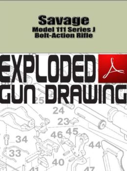 Savage Model 111 Series J Bolt-Action Rifle Exploded Gun Drawing Download