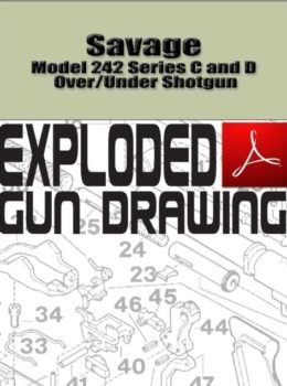 Savage Model 242 Series C and D Over-Under Shotgun Exploded Gun Drawing Download
