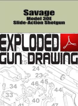 Savage Model 30E Slide-Action Shotgun Exploded Gun Drawing Download