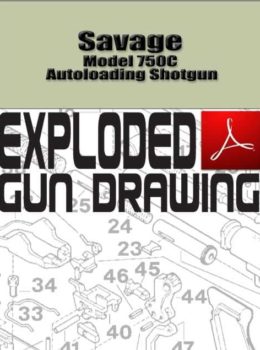 Savage Model 750C Autoloading Shotgun Exploded Gun Drawing Download