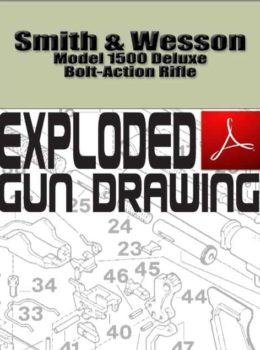 Smith & Wesson Model 1500 Deluxe Bolt-Action Rifle Exploded Gun Drawing Download