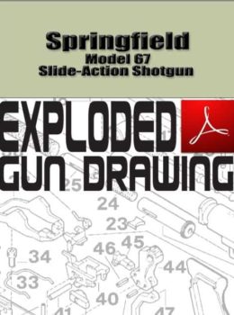 Springfield Model 67 Slide-Action Shotgun Exploded Gun Drawing Download