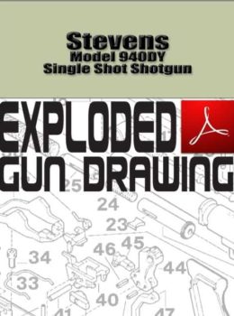 Stevens Model 940DY Single Shot Shotgun Exploded Gun Drawing Download