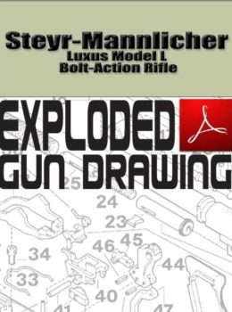 Steyr-Mannlicher Luxus Model L Bolt-Action Rifle Exploded Gun Drawing Download