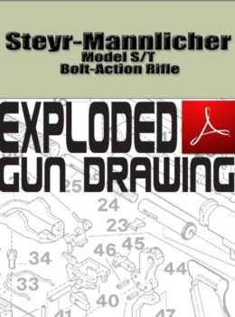 Steyr-Mannlicher Model S/T Bolt-Action Rifle Exploded Gun Drawing Download